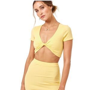 L*Space Hanna Montazami Isla Top Spandex Blend Yellow Various Sizes NWT/Bag